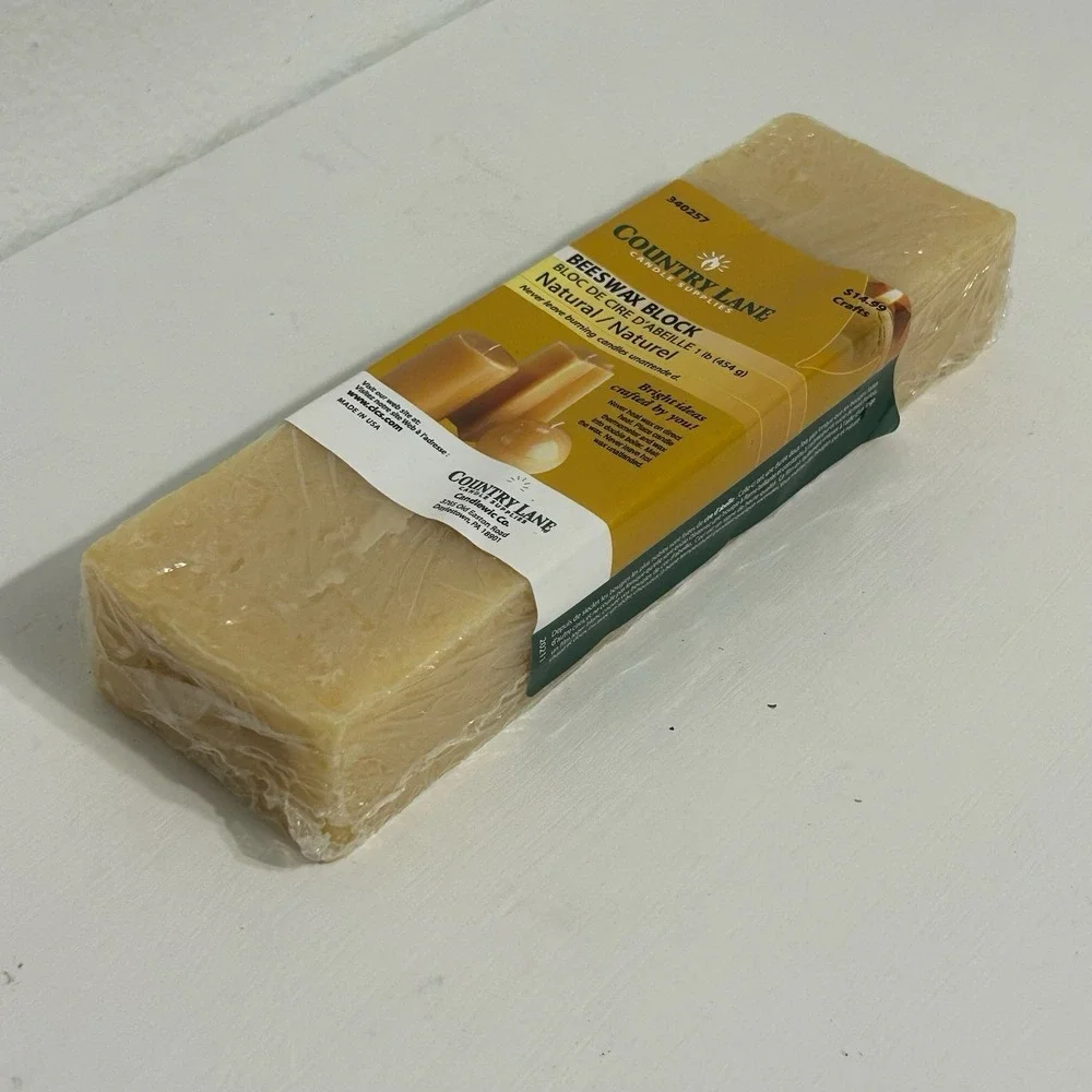 Country Lane Candle Supplies 1 Lb Beeswax Block Wax Natural Made In USA‎